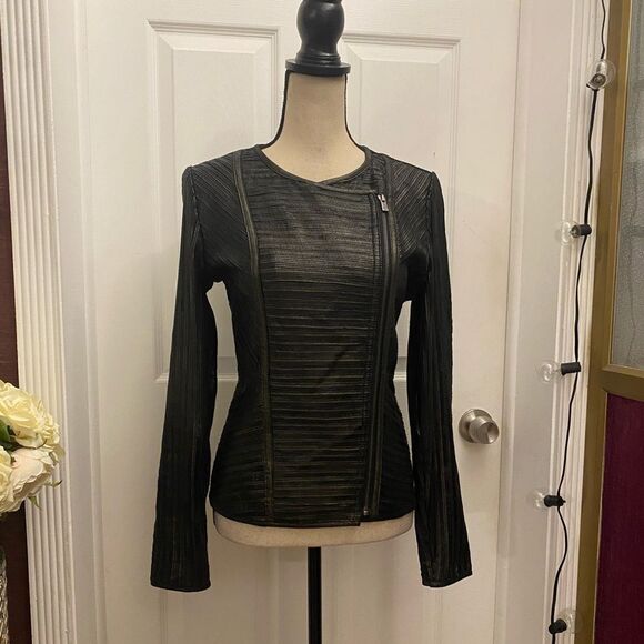 RED Saks fifth avenue genuine leather jacket, XS - Picture 1 of 10